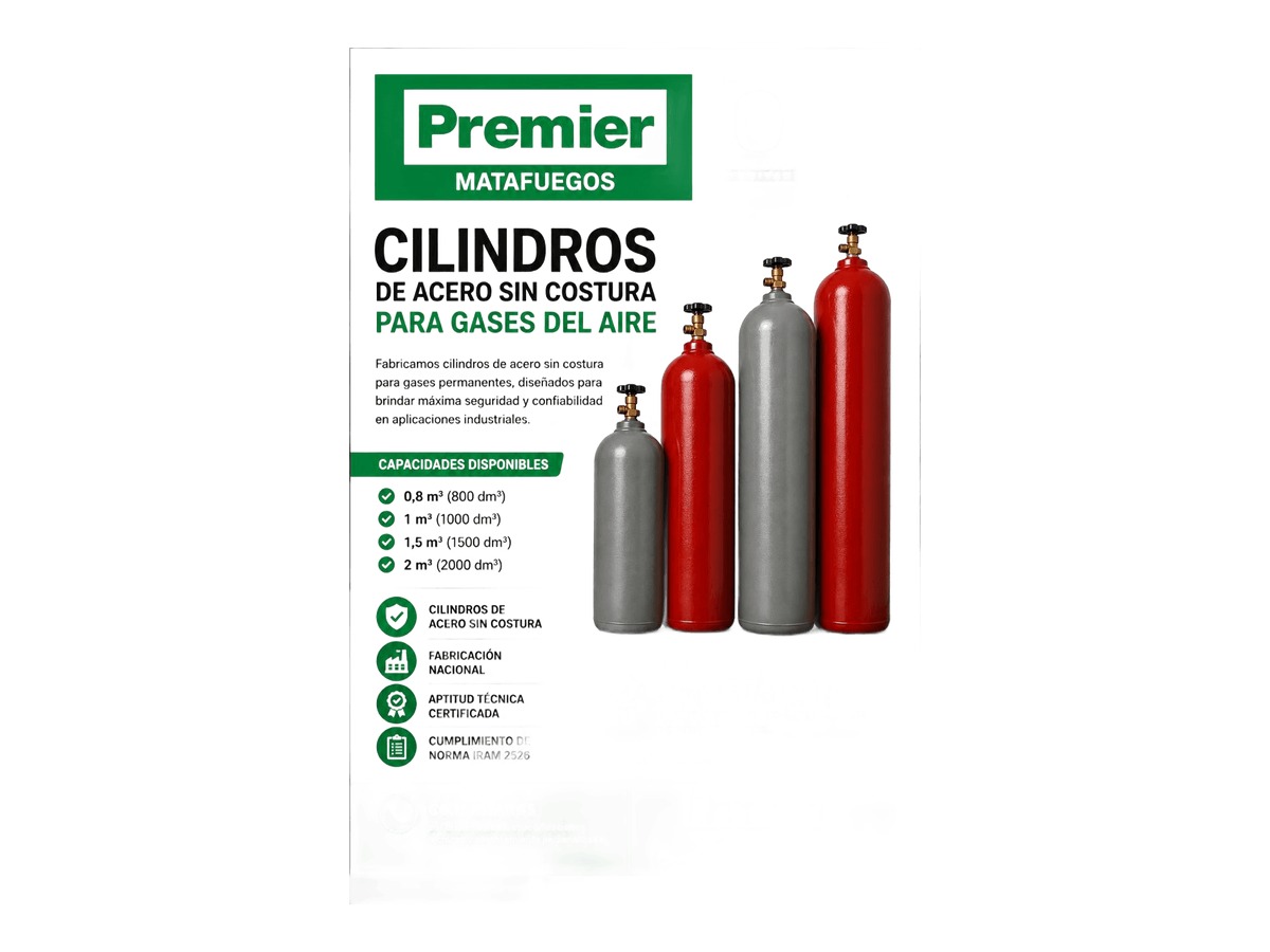 Cilindros de alta presión para gases del aire